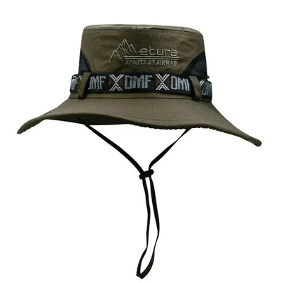 Chapéu de aba larga para homens, proteção UV, chapéu de pescador, boné protetor solar de praia, Panamá, safári, caça, caminhadas, ao ar livre, verão