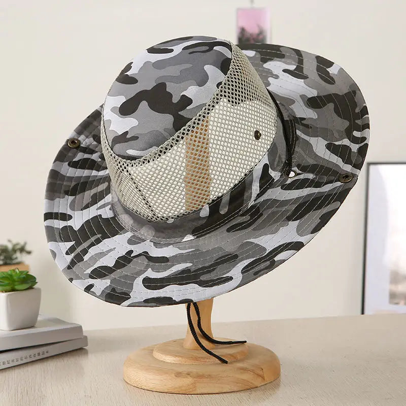 Chapéu de balde respirável para homens, boné de pescador dobrável, sol ao ar livre, bonés de pesca, trekking, praia, vários estilos, verão
