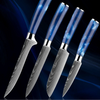 Ultra Sharp Knife Set with Blue Resin Handle