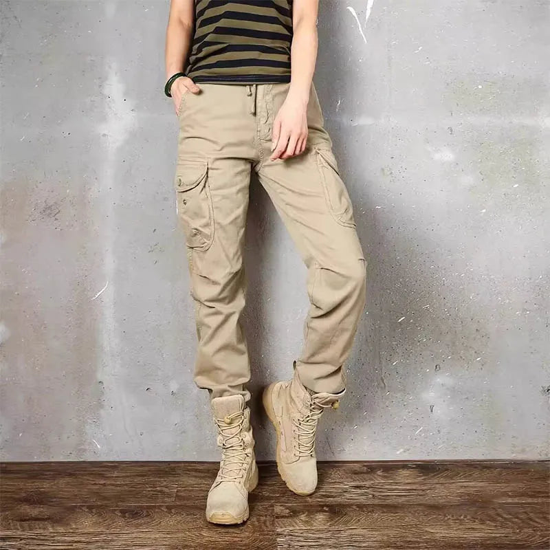 Calça masculina de perna larga texturizada, roupa casual solta, calça pendurada, primavera e outono