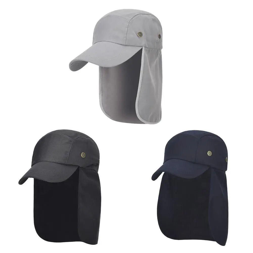 Chapéu de proteção solar ao ar livre para homens e mulheres, caminhadas, viagem, pesca, boné solar com UPF 50 + proteção solar e aba do pescoço