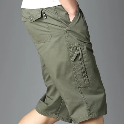 Calção reta de algodão puro masculino, monocromático, solto, de bolso, até o joelho, calça curta com tudo a combinar, casual, moda masculina, verão