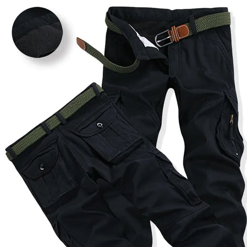 Men's Cargo Pants with Fleece Lining