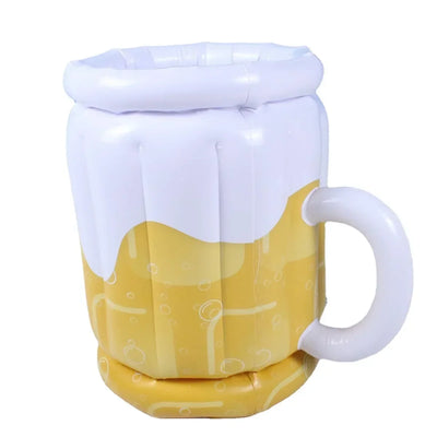 Balde de gelo inflável em pvc, verão, bebidas frescas, bandeja de gelo, piscina, esportes aquáticos, balde de armazenamento de hidratação, caneca de cerveja, modelo de colchões de ar