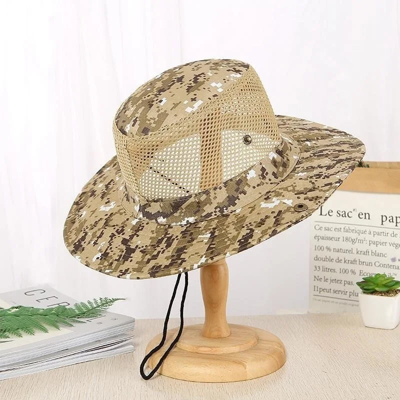 Chapéu de balde respirável para homens, boné de pescador dobrável, sol ao ar livre, bonés de pesca, trekking, praia, vários estilos, verão