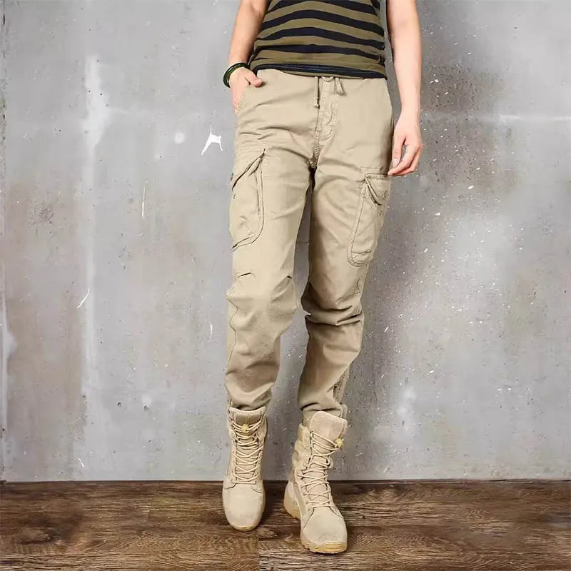 Calça masculina de perna larga texturizada, roupa casual solta, calça pendurada, primavera e outono