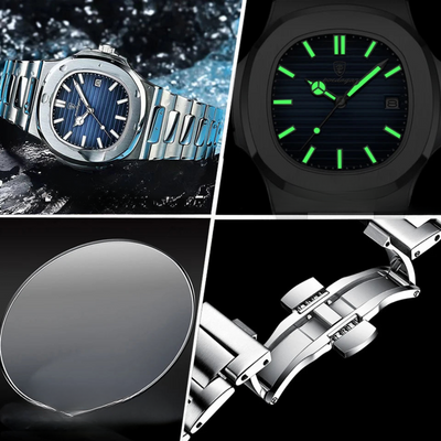 POEDAGAR Luxe Watch — Waterproof 41MM