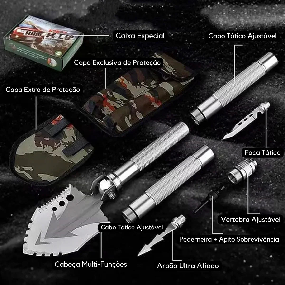Multifunctional Folding Military Shovel